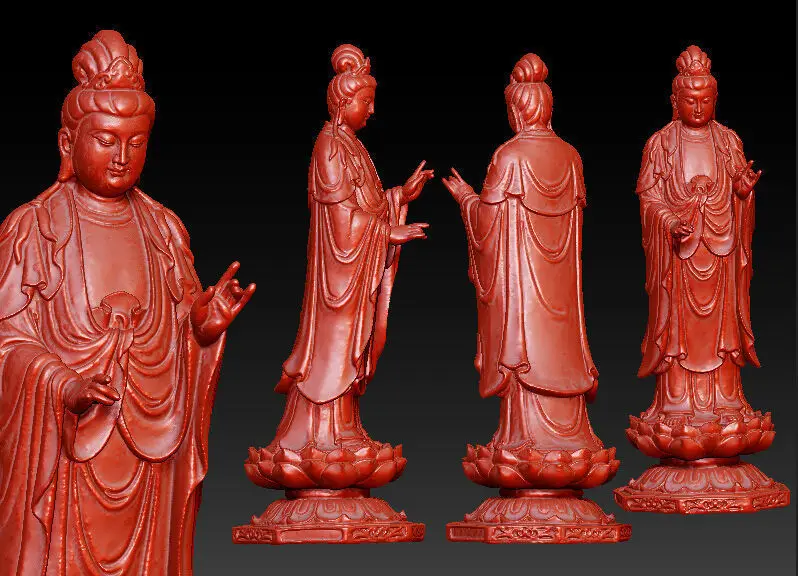 

3D model for cnc 3D carved figure sculpture machine in STL file format The Chinese culture,Stand the goddess of mercy