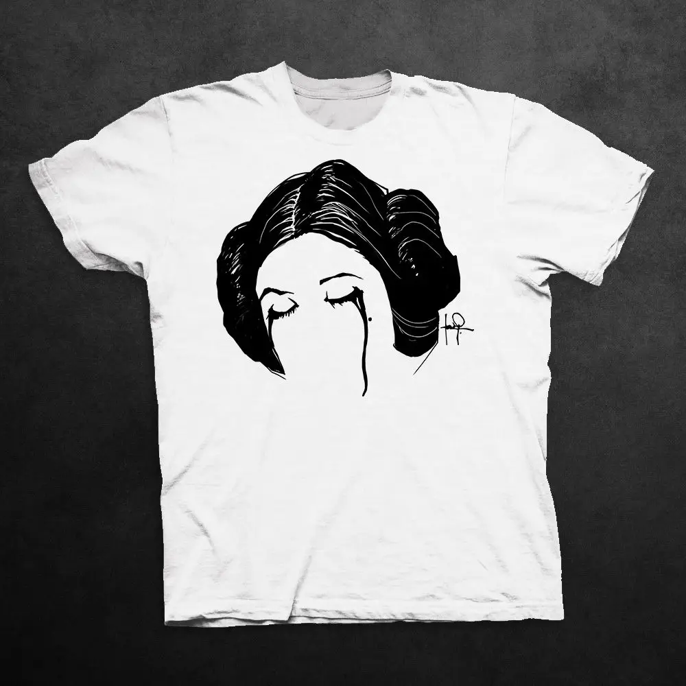 Новинка 2019 летняя стильная модная футболка принцессы Leia Tribute To Carrie Fisher с