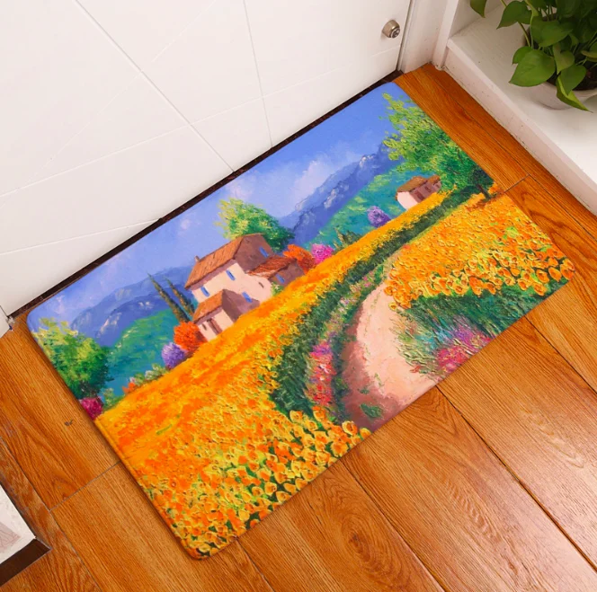 Картина маслом французский прованс усадьба коврик для ванной кухни ковер
