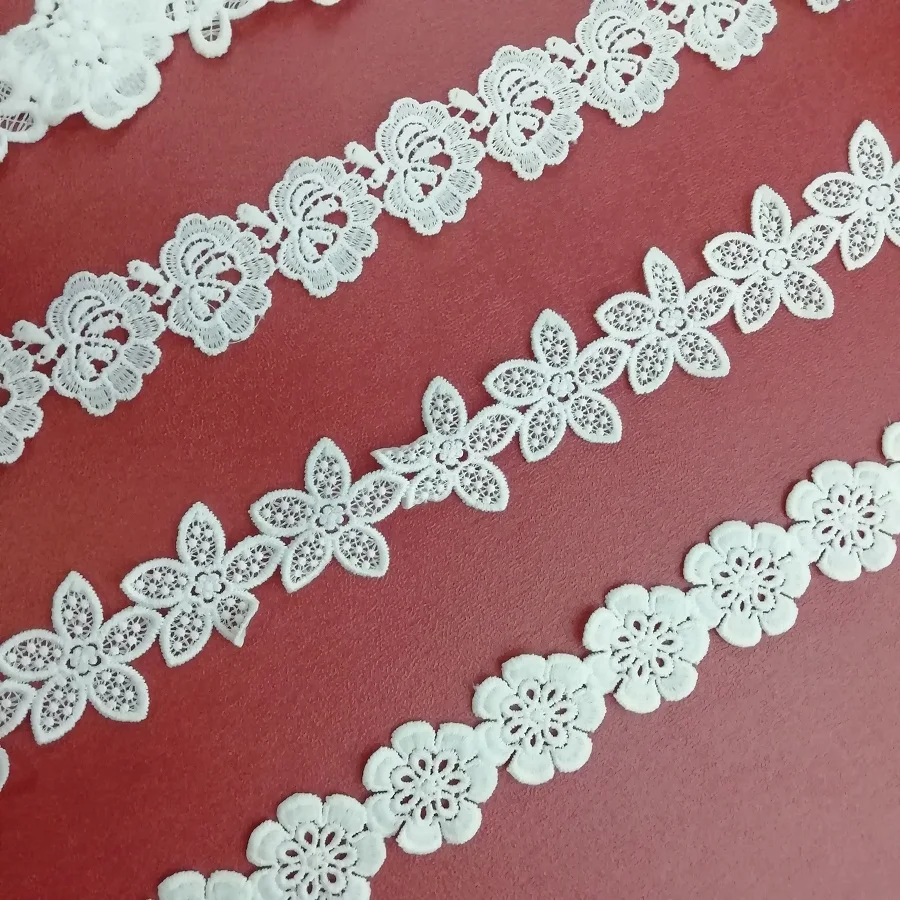 Молочная шелковая кружевная лента белая 1 ярд сделай сам ручная работа Свадебная