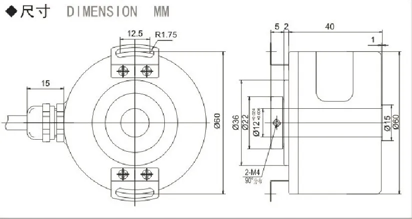 Бесплатная доставка! 1 шт. 12 мм полый вал Φ K6012 1024 pulse lines фаза ABZ 5 24V|encoding memory|encoder