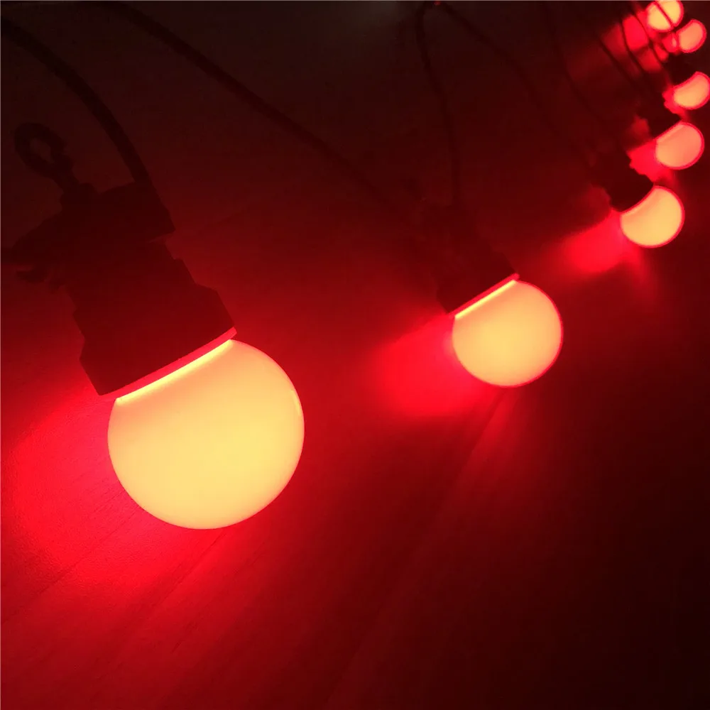 DACHAN IP65 RGB Гирлянда Глобус шар G50 молочная лампа струны подключаемые наружные струнные огни для кафе Свадебная вечеринка гирлянды огни