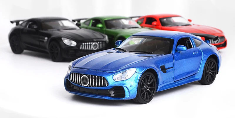 1:32 Scale Alloy Sport Car Model Hot AMG GT GTR Diecast Vehicle Wheels Toys Educational Sound Light Racing Auto Car Toy For Kids