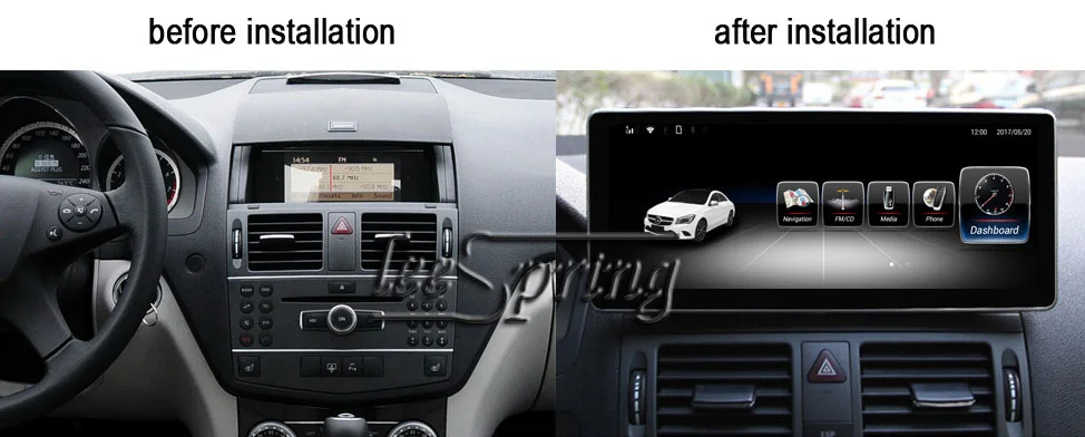 10,25 дюймов Android 6,0 gps навигация для Mercedes Benz C Class 2008-2010 MB W204 C200 C260 C180 автомобильный мультимедийный плеер(без DVD