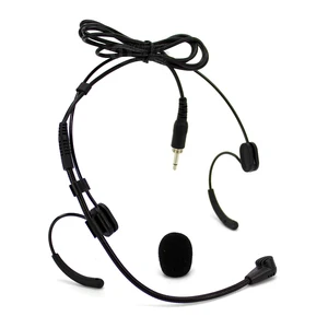 Проводной конденсаторный микрофон с двойным ушным крючком, гарнитура, микрофон с разъемом 3,5 мм, Мужской Внешний винтовой фиксатор для беспроводного передатчика Bodypack