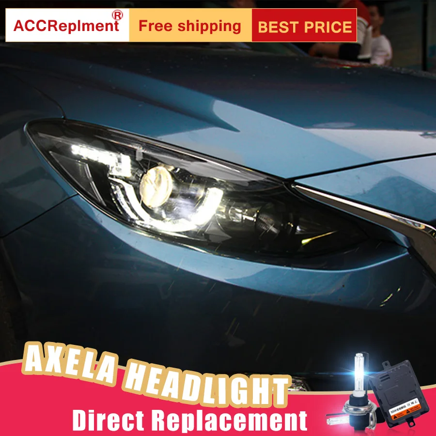 2 шт. светодиодный ные фары для Mazda Axela 2014 Автомобильные ангельские глазки