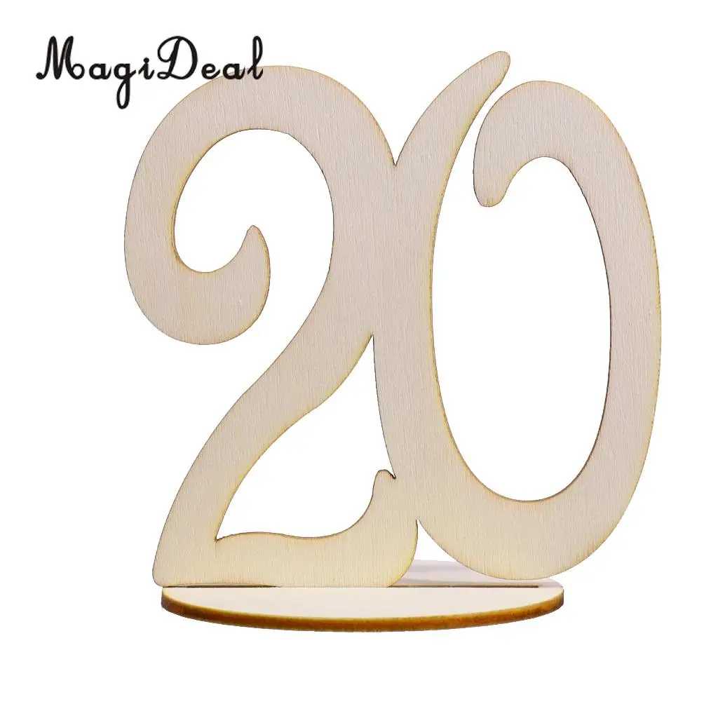 Magiideal 20 шт./лот деревянный Настольный номер 1 MDF держатель для стола с цифрами