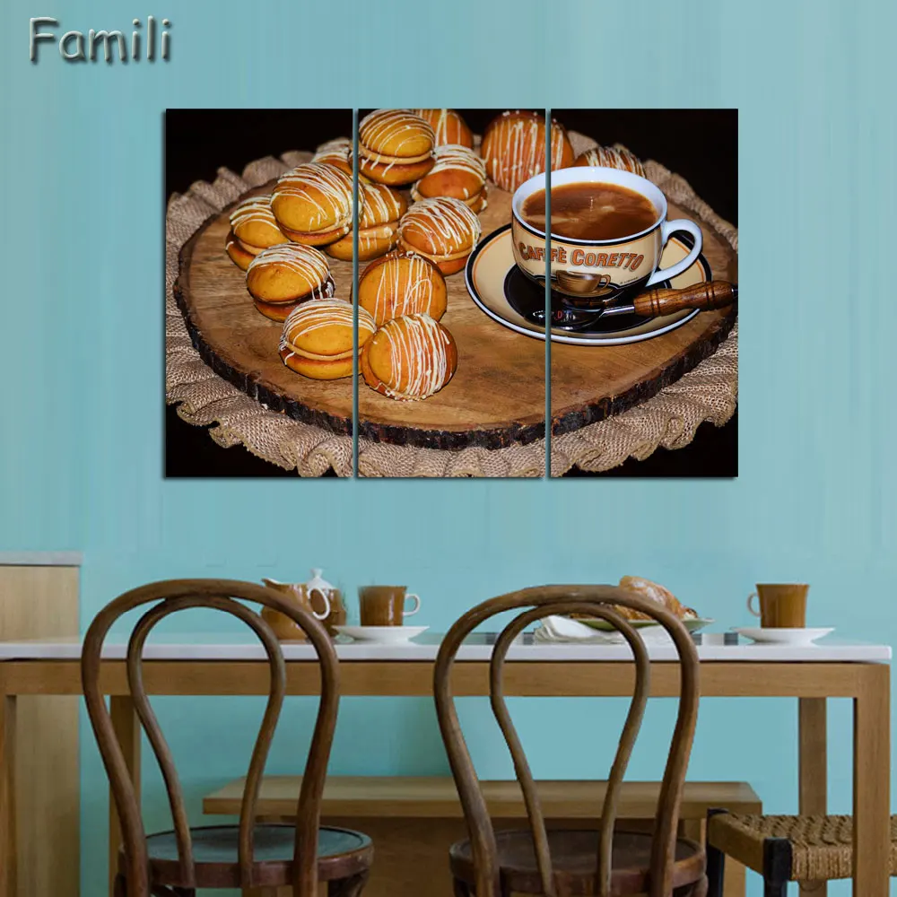 Картина маслом с принтом кофейные зерна холст стена картина без рамки для