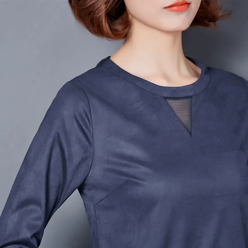 FOROLAV рубашка с длинными рукавами для Для женщин Женский О шеи Повседневное дна