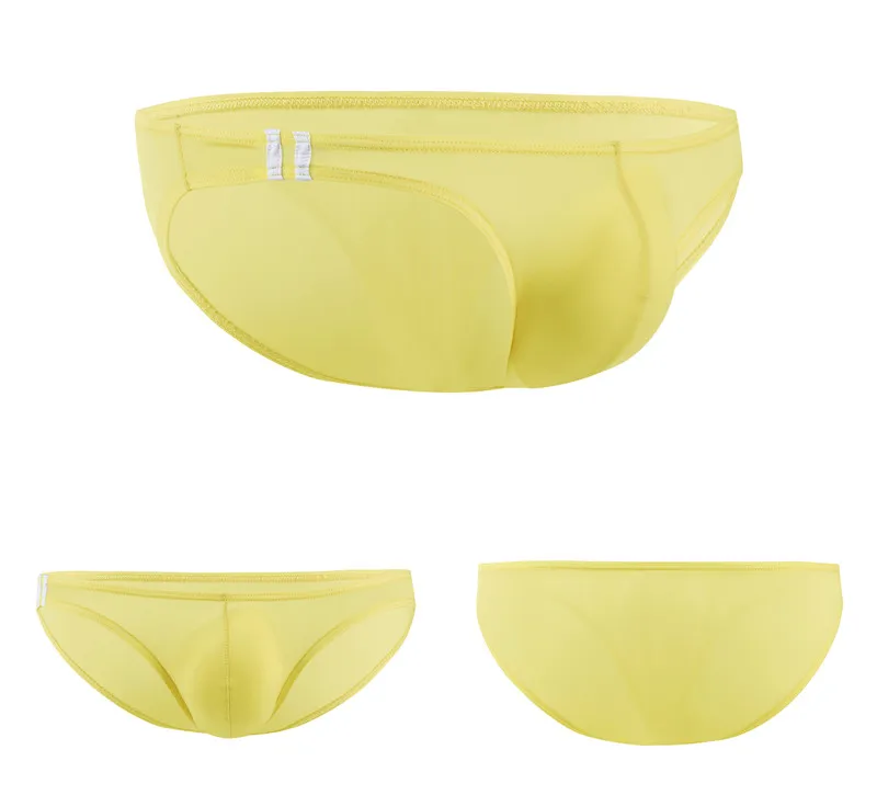 10PCS Men Briefs Ice Silk Ultra-thin Breathable Transparent Underpants Low Waist Sexy Men Panties Elastic Underwear Briefs