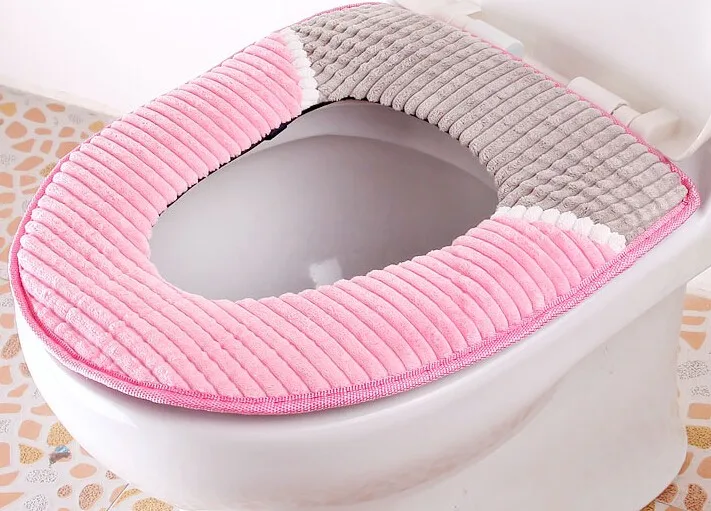 Бесплатная доставка зимние теплые сиденья для унитаза коралловый флис