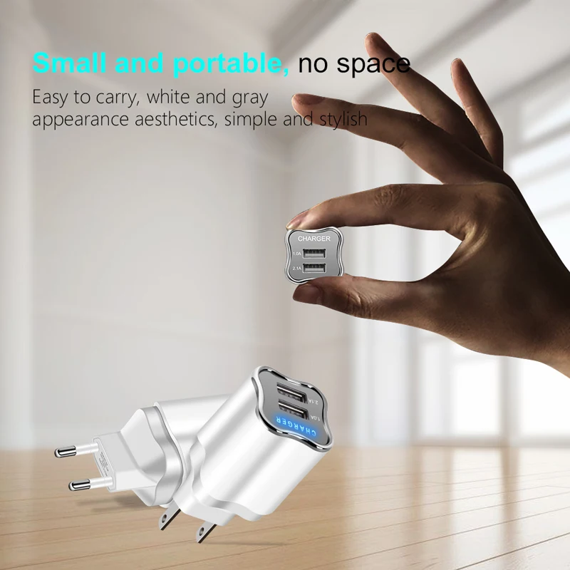 2019 2100 мАч двойное USB быстрое зарядное устройство адаптеры для iPad Xiaomi Samsung 5V2A