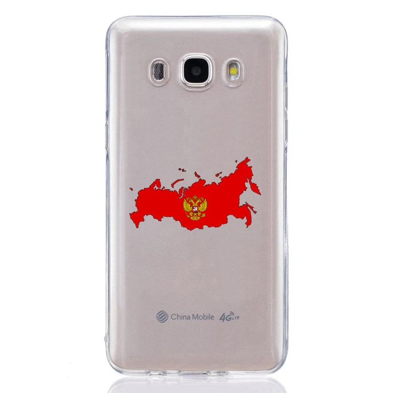 Для Samsung Galaxy A3 A5 2016 2017 prime J1 J2 J3 J5 J7 TPU цветной мягкий чехол с изображением флага