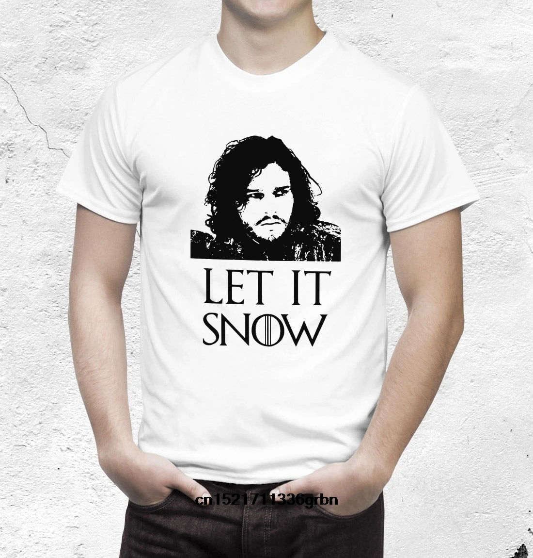 Мужская футболка в винтажном стиле Игра престолов Джон Сноу Let It Snow s забавная