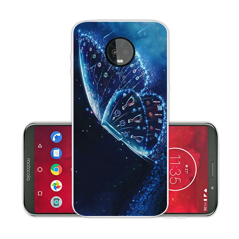 Silicon Cover for Motorola Moto Z3 Play 2018 Soft TPU Clear Scenic Eagle Phone Cases 6.01&quot Protector Shell |