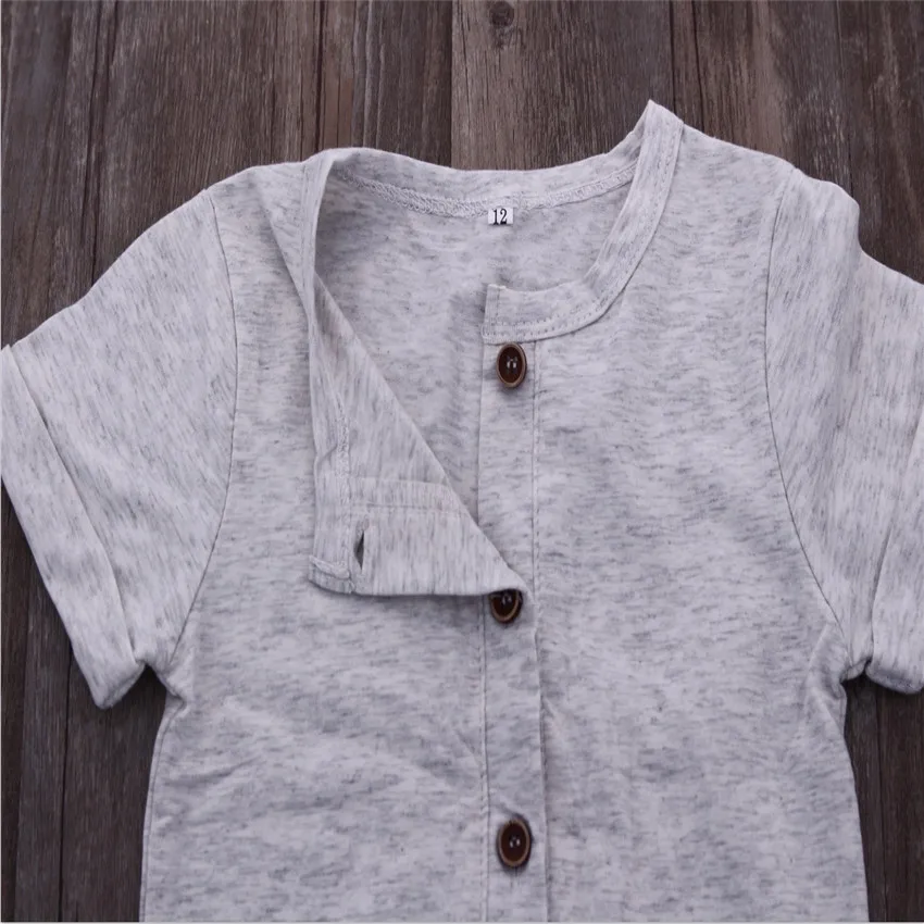 Для маленьких мальчиков и девочек Однотонный Детский комбинезон для