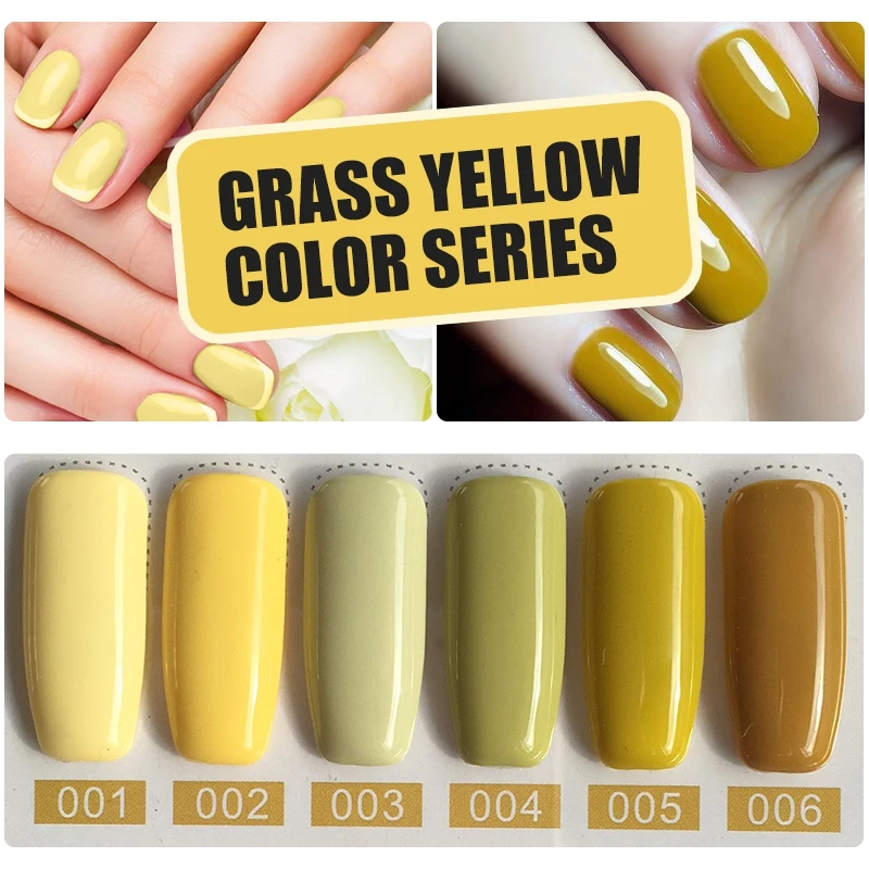 Гель-лак MIZHSE 6 шт. в наборе, лак для ногтей Esmaltes Para Pintar Unha, индивидуальная этикетка, УФ гель-праймер, Гель-лак для ногтей, лак для ногтей - Цвет: YCH