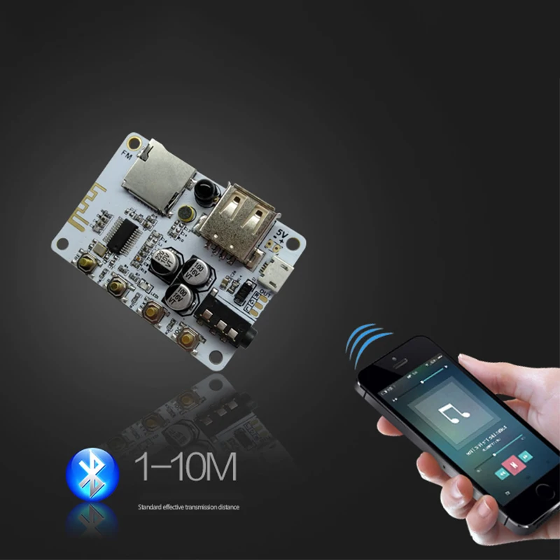 Bluetooth аудио приемник 5 В MP3 U дисковый усилитель DIY автомобильный хост USB декодер