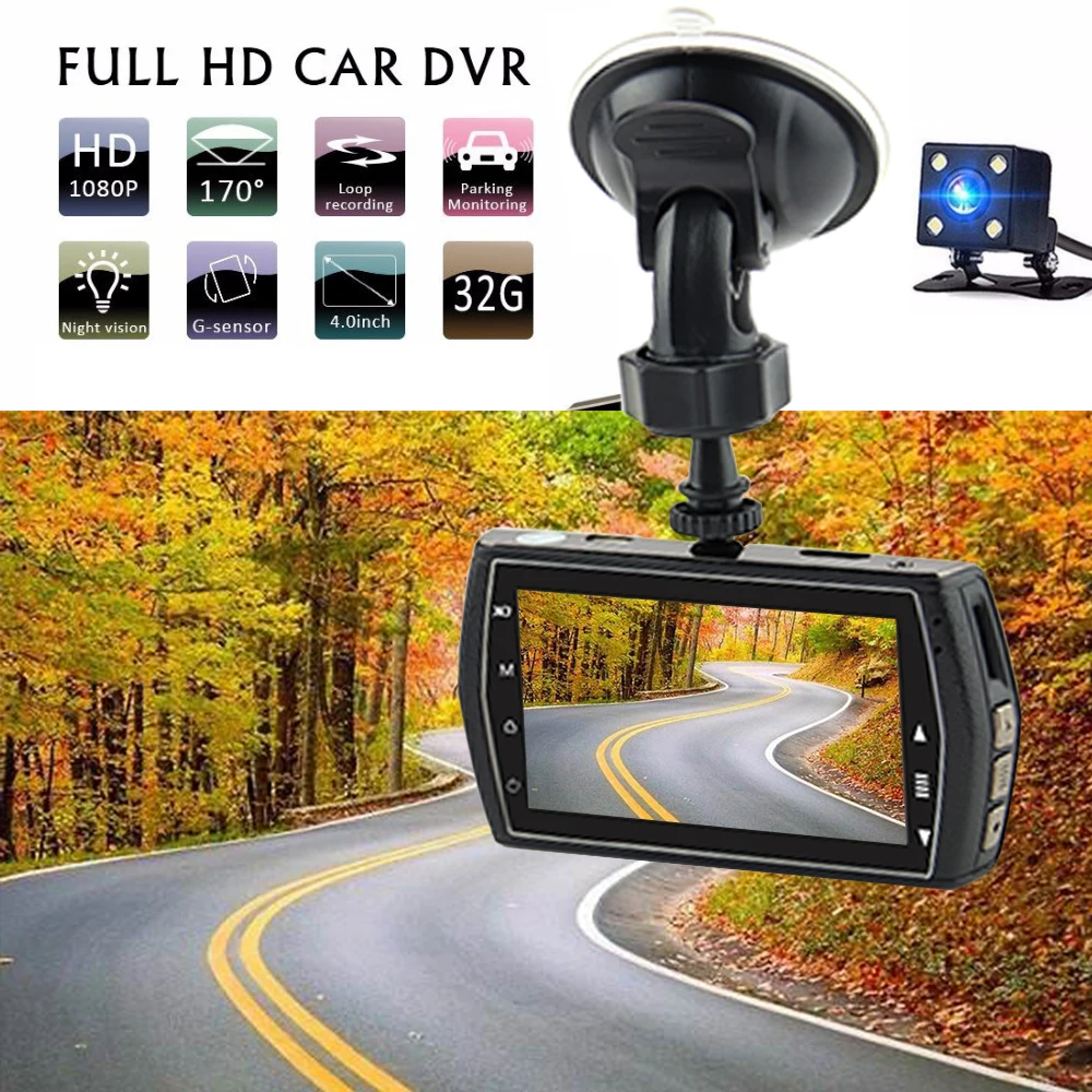 Dash Cam Dual Lens Car DVR Vehicle Camera Full HD 1080P 3&quot IPS Front/Rear Night Vision Video Recorder G-sensor Parking Monitor |