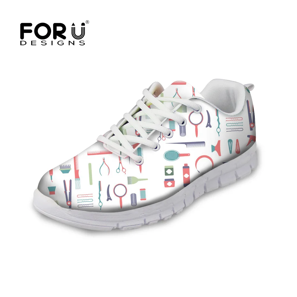 Женские кроссовки для косметолога FORUDESIGNS модная повседневная обувь на плоской