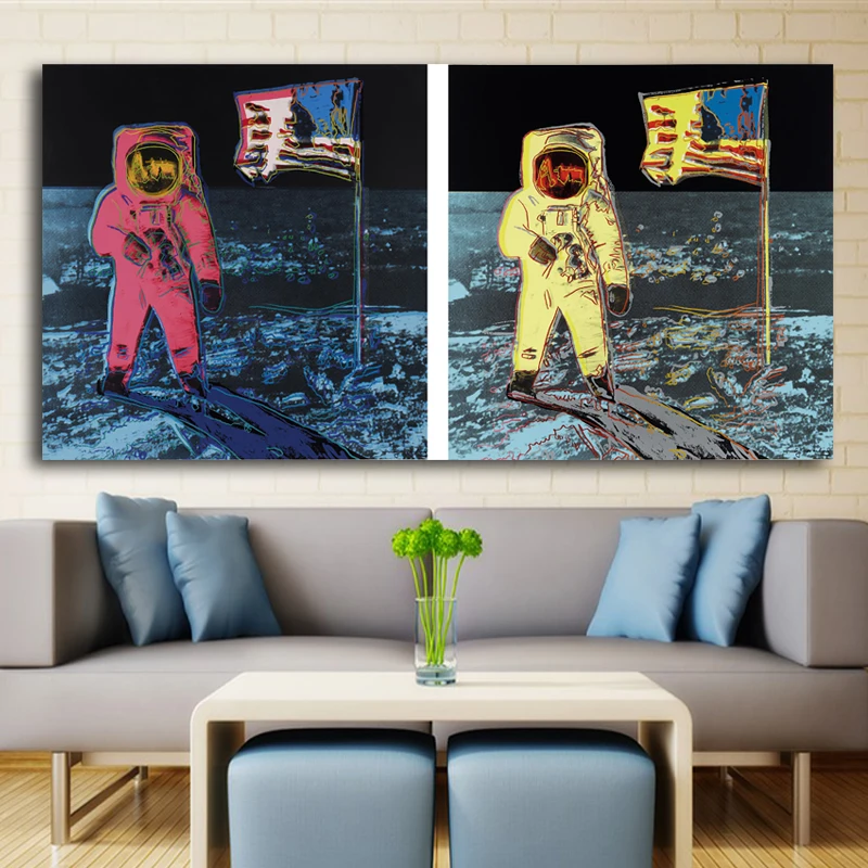 Украшение Прямая поставка космос планета астронавт от Энди Warhol HD печать холст