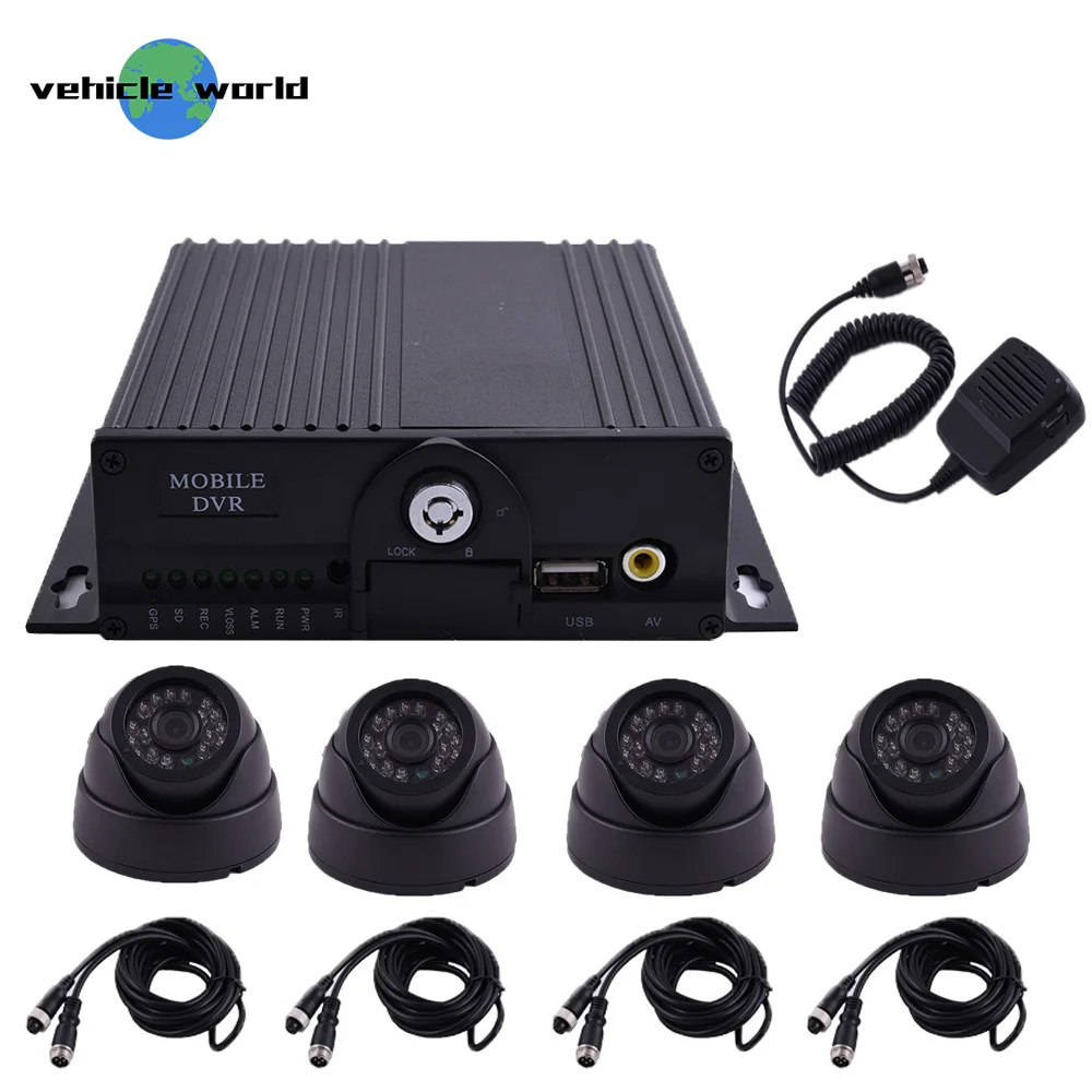 3g/4G gps устройство для записи видео MDVR 4 канала двойная sd карта мобильный комплект