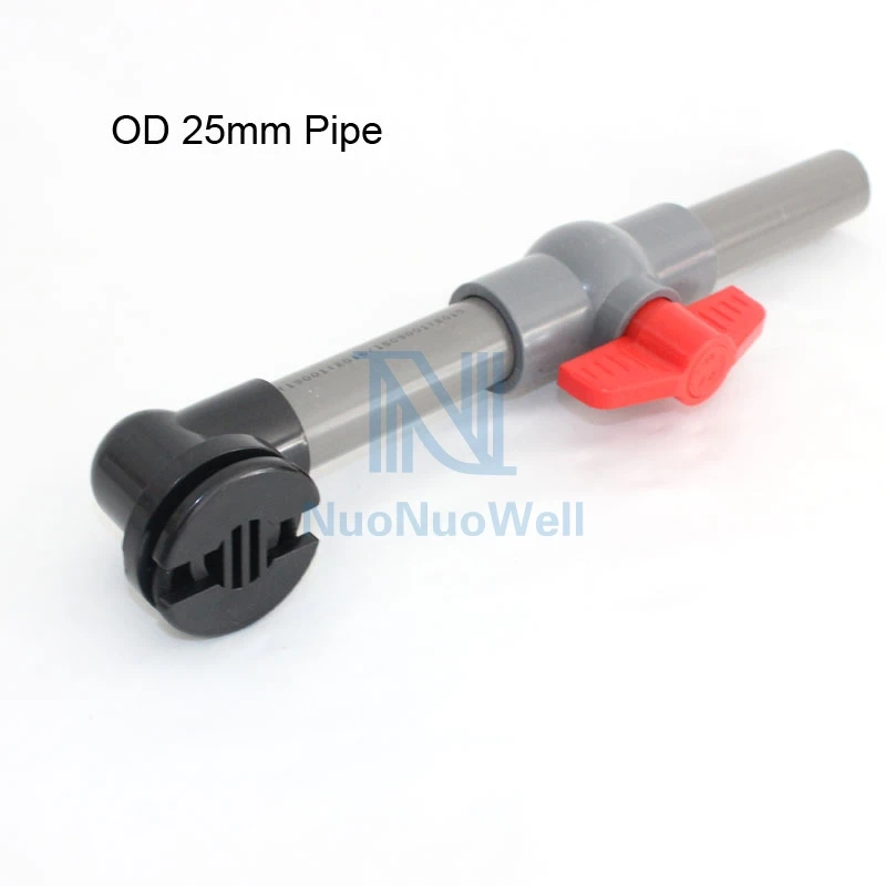 ID 25MM Elbow 20/25 мм в нижней части фильтра перегородки аквариум морской Фиттинг для сливной Соединитель с клапаном резервуар для воды на выходе Наборы - Цвет: ID 25MM Elbow