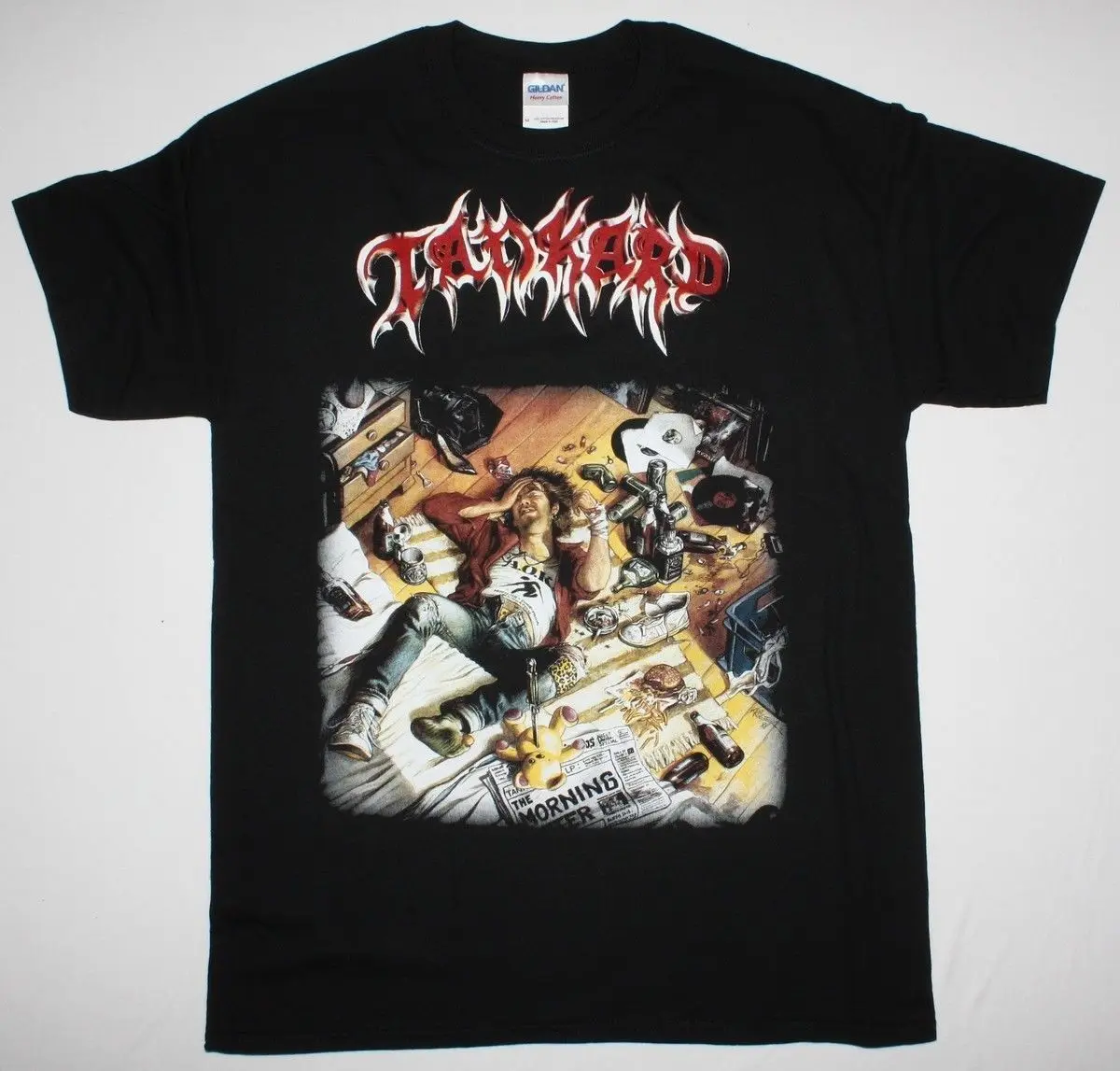 Кружка утро после Черная футболка трэш Креатор уничтожения снудом|thrash metal|t shirtblack