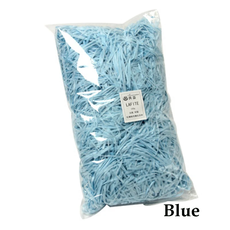 100g blue 100 г красочные измельченные Crinkle бумага наполнитель подарочной коробки ремесло вечерние Ремесло бумажные украшения практичные коробки для конфет DIY упаковка - Цвет: 100g blue