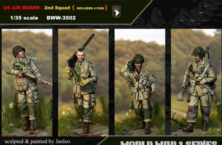 1/35 весы сборки статуэтка в виде комплект WWII США по воздуху (4 цифры)|Наборы для