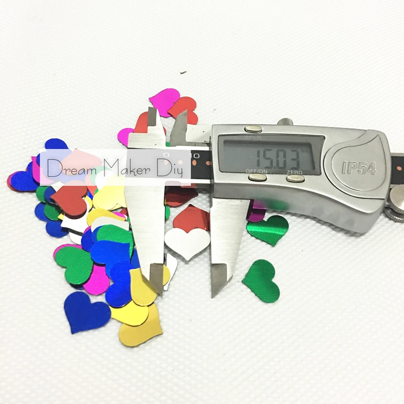 500 шт./лот разноцветные пайетки в форме сердца ручной работы 12*15 мм россыпью для