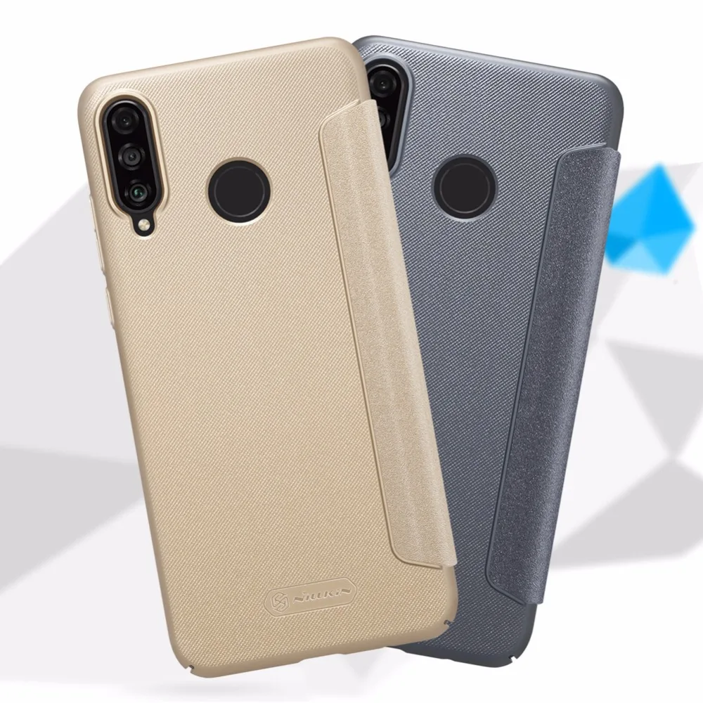 Чехол для Huawei P30 Lite NILLKIN Sparkle откидной кожаный чехол чехлы телефона роскошный