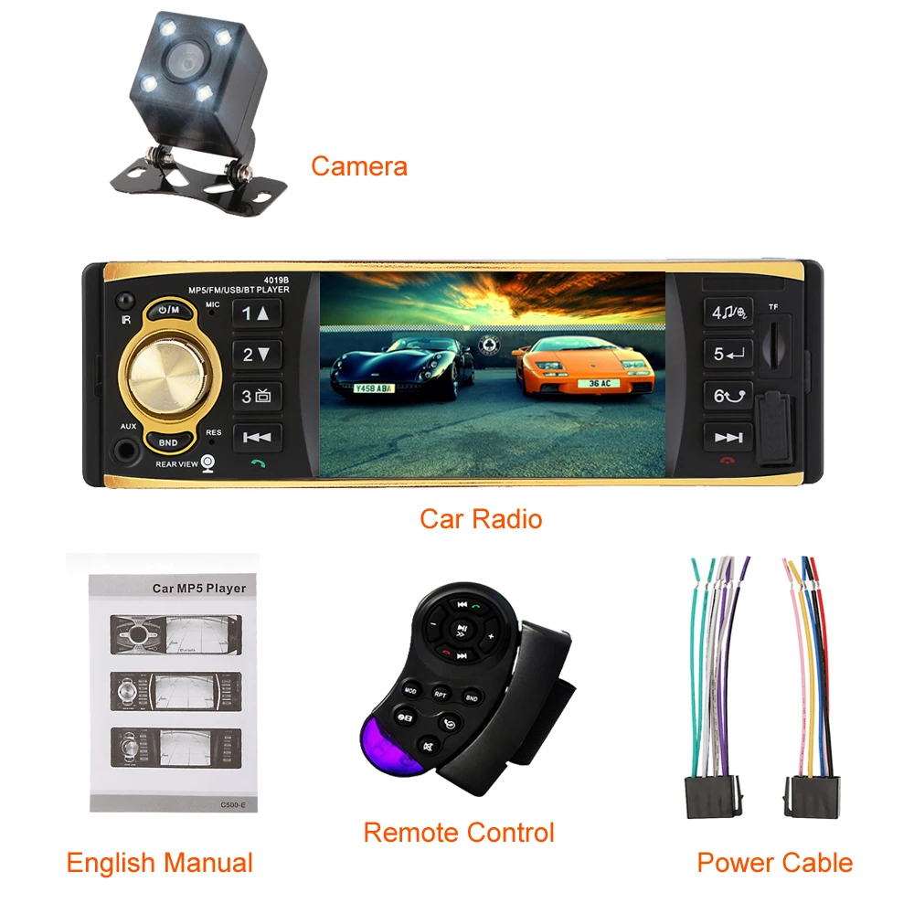 Автомагнитола Camecho 4022D 1 din FM радио автомобильный аудиоплеер 4 дюйма Bluetooth