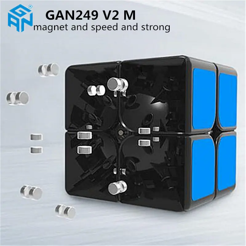 GAN249 v2 M Магнитный 2x2x2 Магический кубик карманные кубики V2M профессиональные