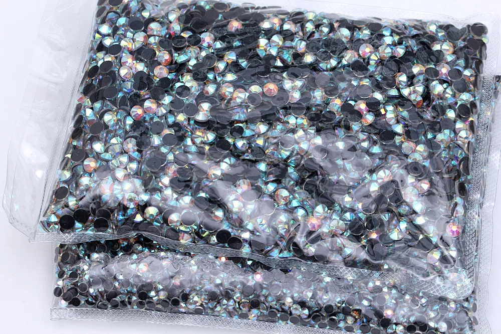SS6-SS20 4 Sizes Large Quantity DMC Hot Fix Rhinestones Wholesale Colorful Flatback Round Hotfix Strass for Garments Dress B1124