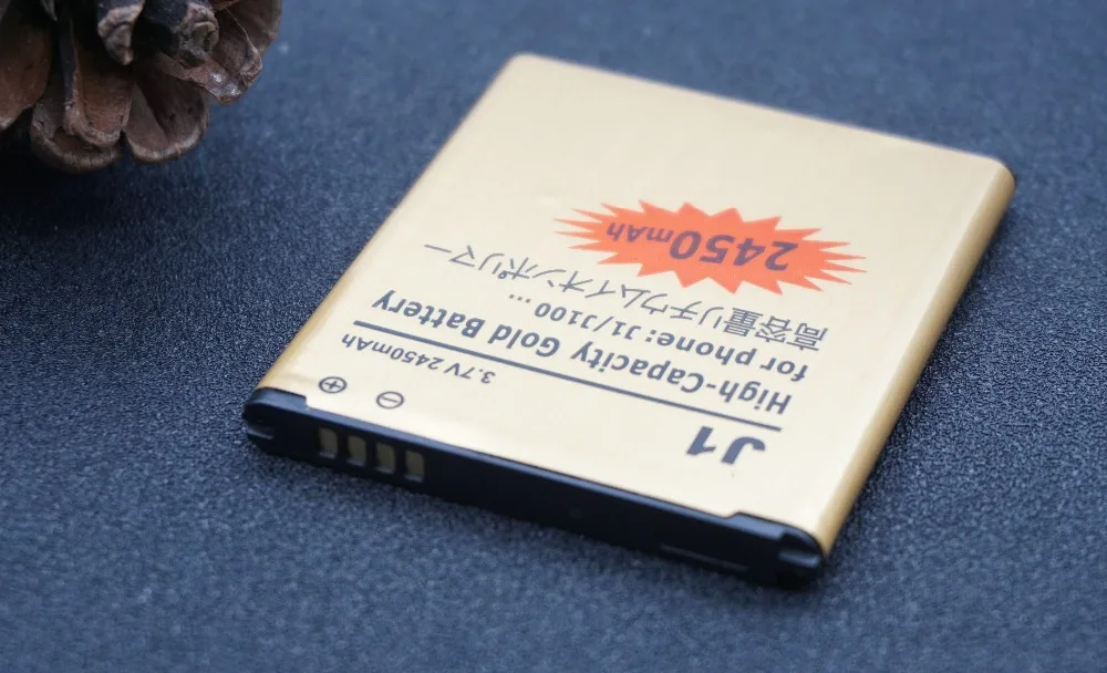 LehonS 1x2450 мАч Золотой сменный аккумулятор + ЖК зарядное устройство для Samsung Galaxy J1
