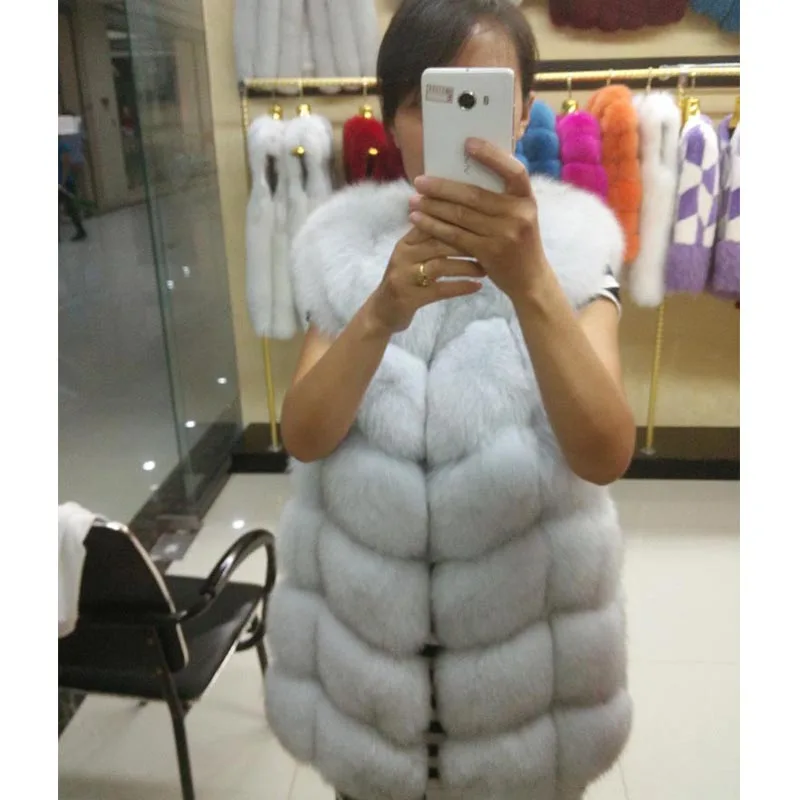 Женская Шуба из натурального меха зимняя шуба цельного лисьего по