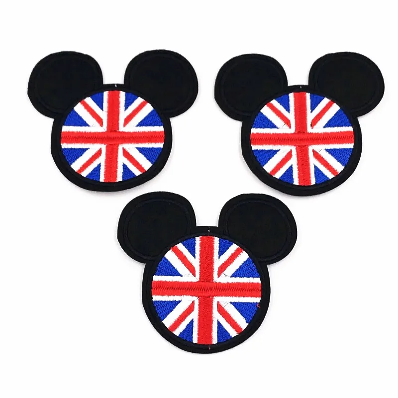 10 шт. нашивки для одежды с изображением головы мыши флага утюга значки девочек и