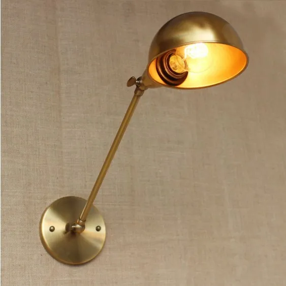 Золотая фотография для гостиной в стиле лофт винтажная настенная лампа Эдисона