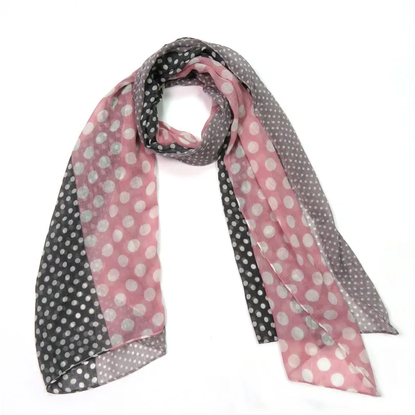 Шарф Для женщин Лето 2017 г. российской моды горошек Лоскутное Платки Femme платок