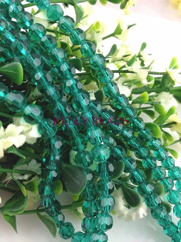 

Free Shipping 50Pcs Ball Faceted Glass Crystal Spacer Beads Charms 12mm Dark Green Bead For Jewelry Making Craft DIY
