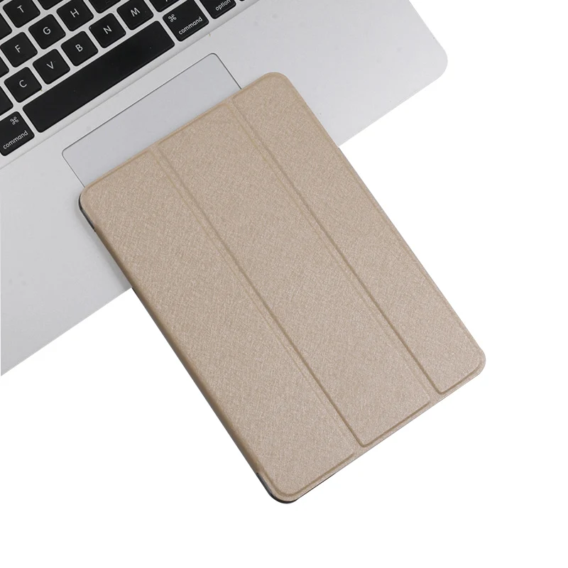 Gold Чехол для Xiaomi Mi Pad 4, 8,0 дюймов, тонкий, Ретро стиль, раскладная подставка, шелковая кожа, смарт-чехол для Xiaomi Mi Pad 4, чехол 8,0, чехол для планшета - Цвет: Gold
