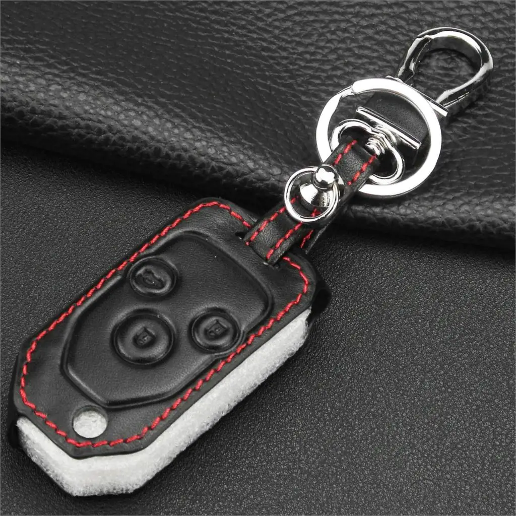 Jingyuqin 3 кнопки Складной флип-ключ для автомобиля кожаный чехол для Honda Accord fit Odyssey, Civic Key чехол для стайлинга