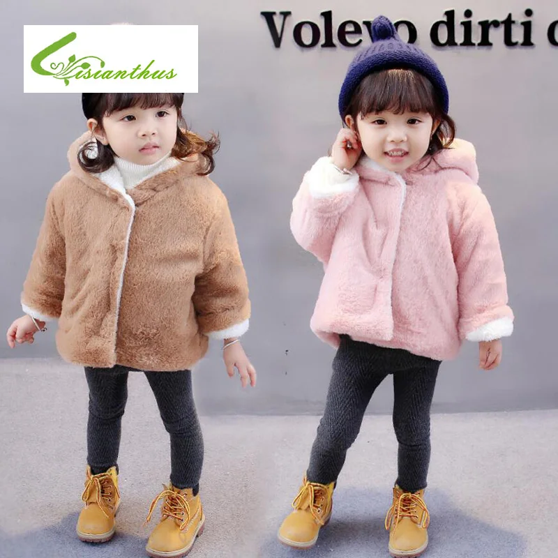 Одежда для новорожденных девочек зимние куртки теплое флисовое пальто из