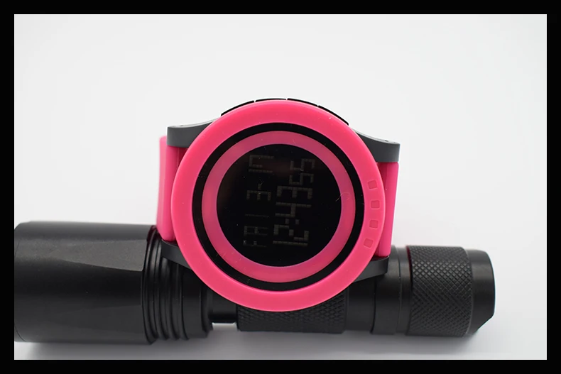 Женские Водонепроницаемые наручные цифровой автоматической красный часы для