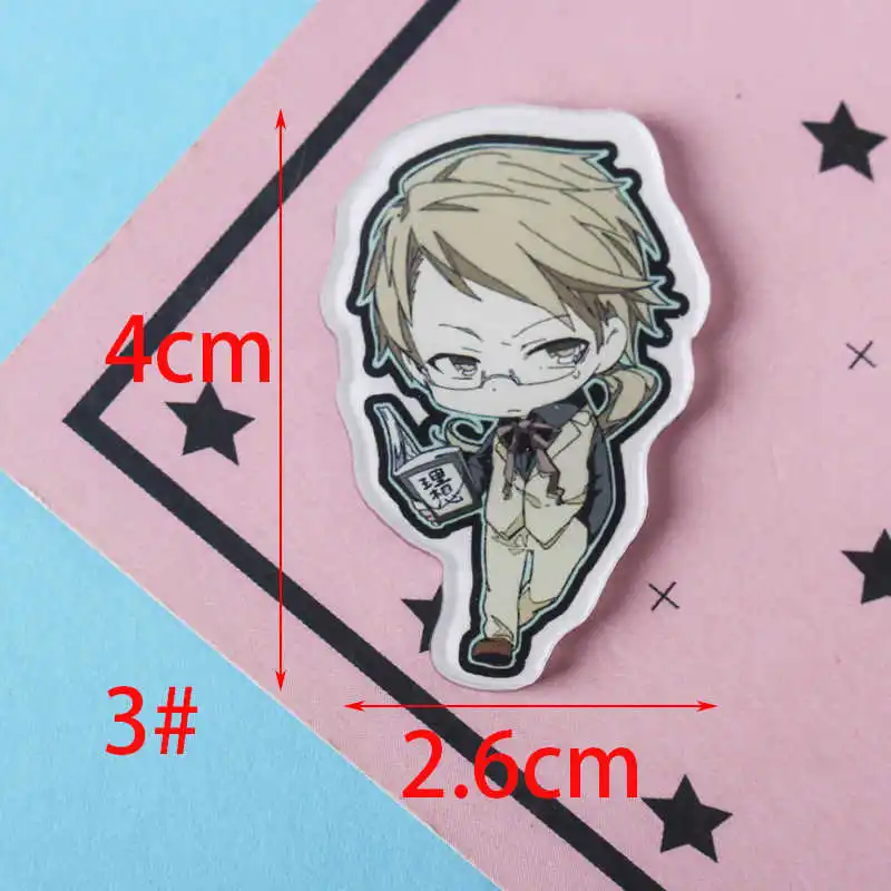 No3 free shipping 1 PCS bungou stray dogs cartoon mix for Clothing Acrylic Badges Kawaii Icons on The Backpack Pin Brooch Badge Z68 - Цвет: No3