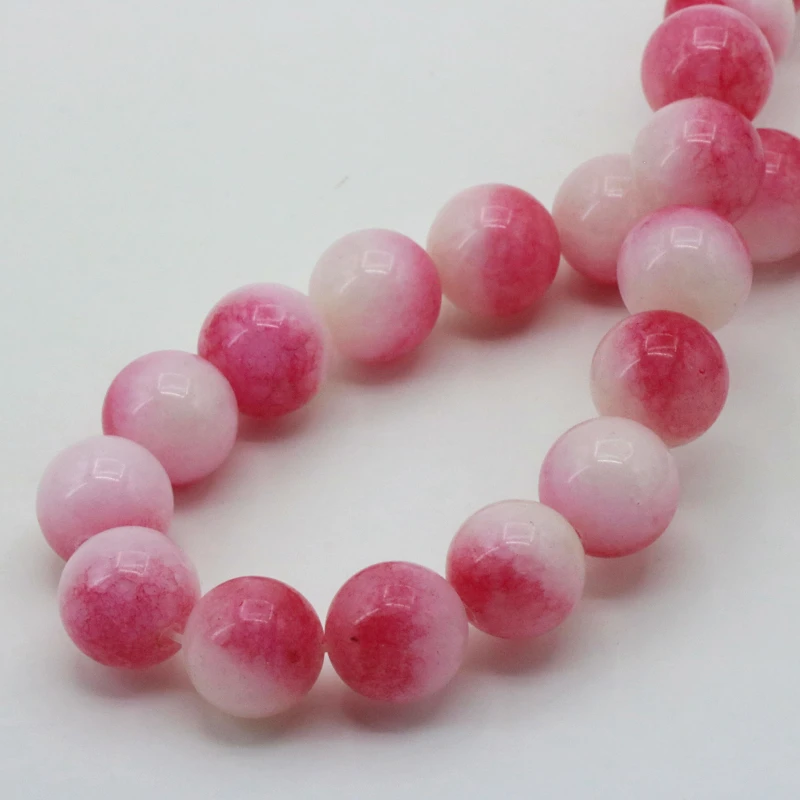 Распродажа! Двухцветные полукруглые бисер 10 мм цвет красный персиковый 15 дюймов