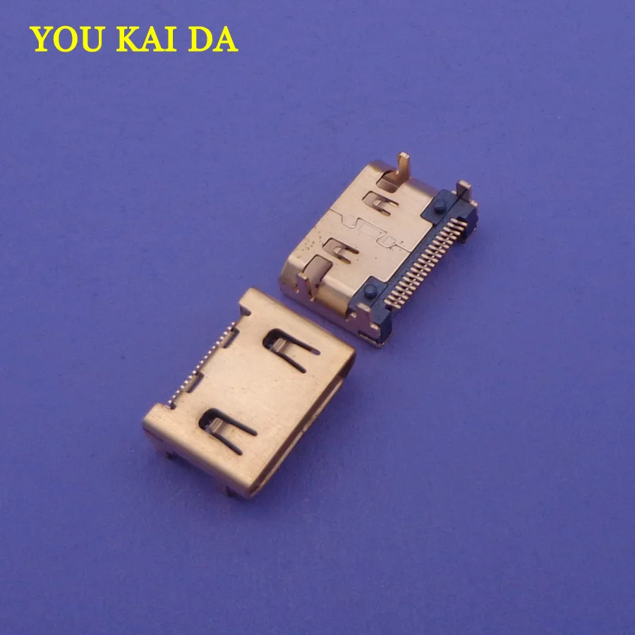 20 шт./лот micro 19pin 19 p pin usb HDMI совместимый разъем гнездо для зарядного порта замена