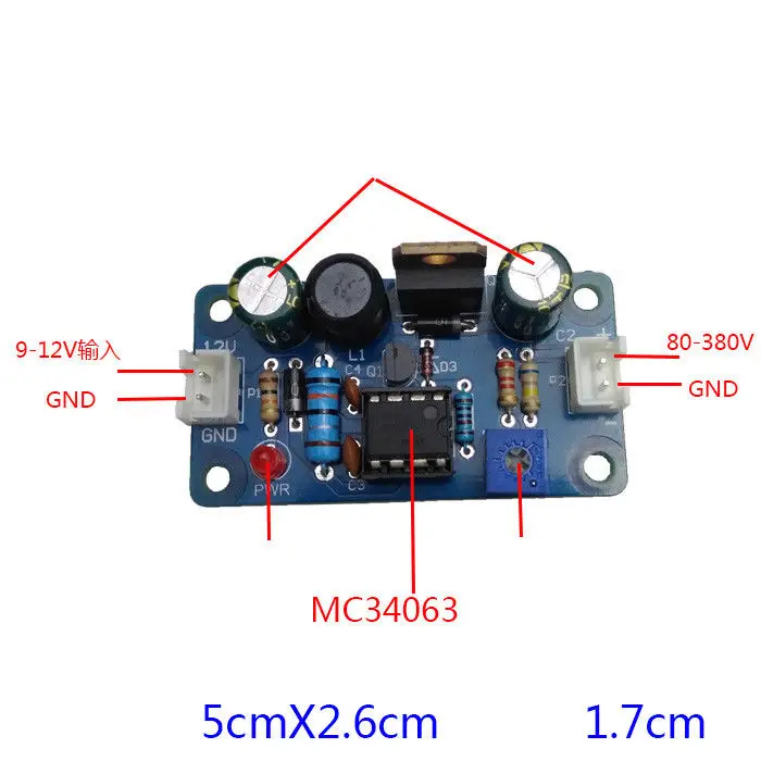 Преобразователь постоянного тока высокого напряжения MC34063 NIXIE & Magic Eye Tube HV силовой