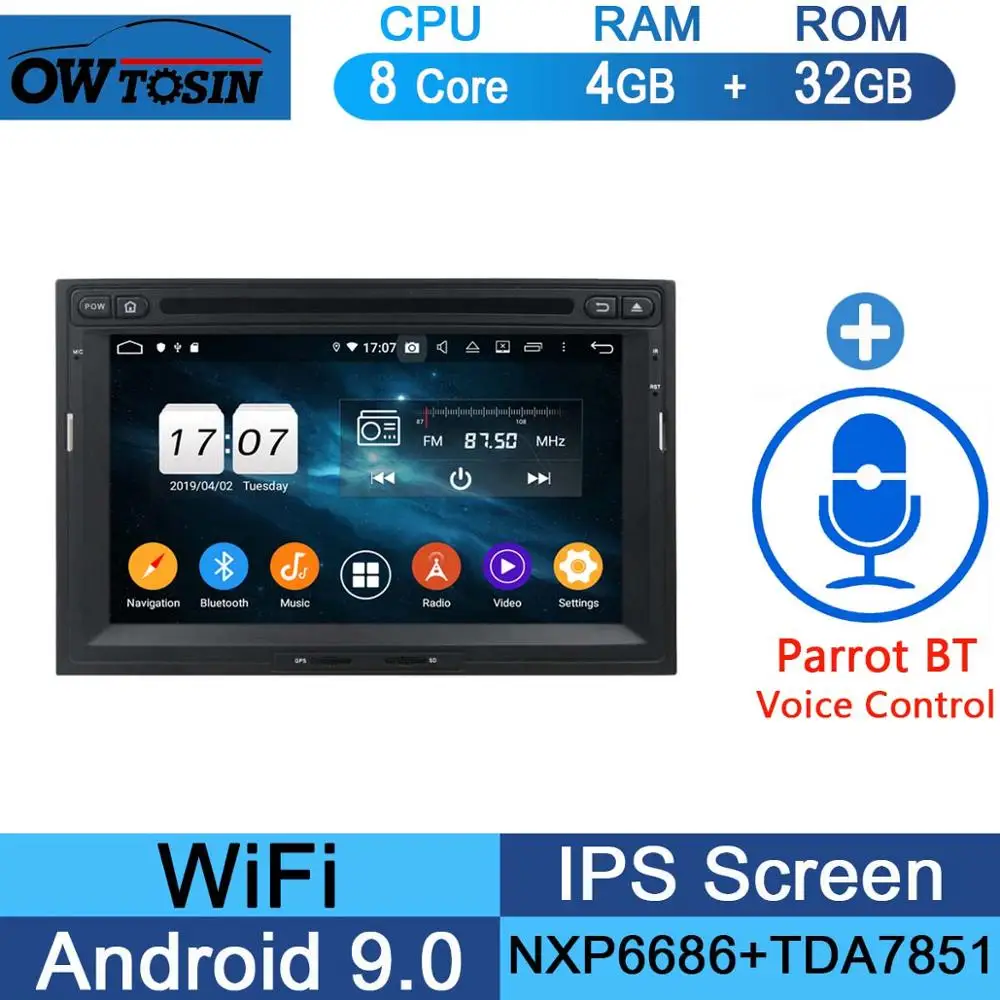 32G Parrot BT " ips Восьмиядерный 4G+ 64G Android 9,0 Автомобильный DVD радио gps для peugeot PG 3008 5008 Partner/Citroen Berlingo DSP CarPlay Parrot BT - Цвет: 32G Parrot BT